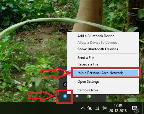 Select Join Personal Area Network