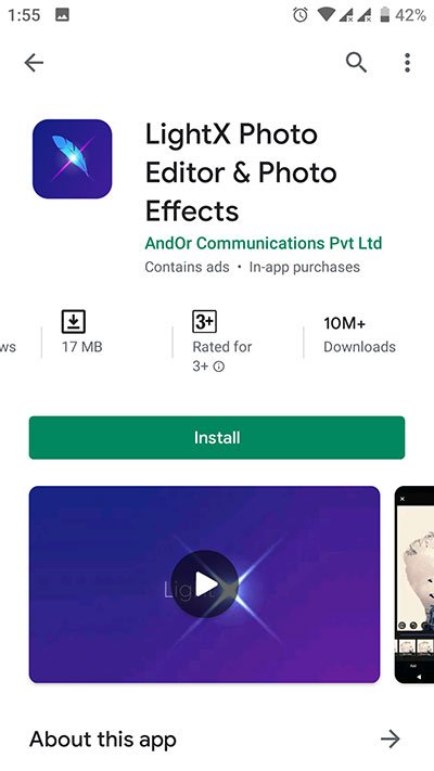 LightX - best photo editing app for android