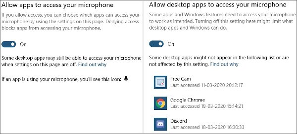 allow apps to access microphone