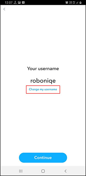 Click on Change my username to change username