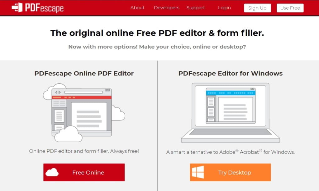 PDFescape pdf converter