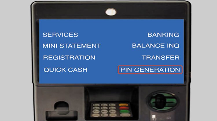 Click on PIN generation button in ATM Machine