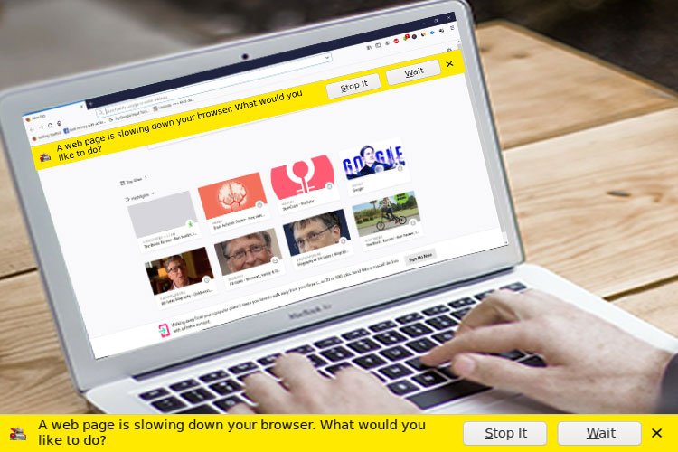 a web page is slowing down your browser firefox