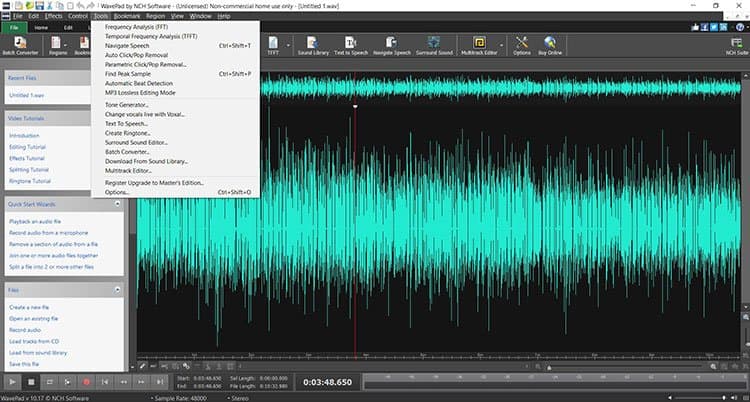 wavepad audio editor audacity alternative