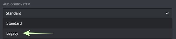 select discord legacy audio