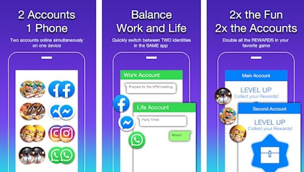 2 accounts dual space app for multiple snapchat accounts
