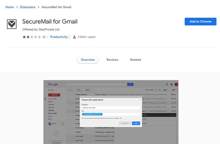 SecureMail for Gmail