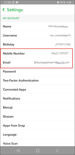 Enter mobile number and email address to keep account secure