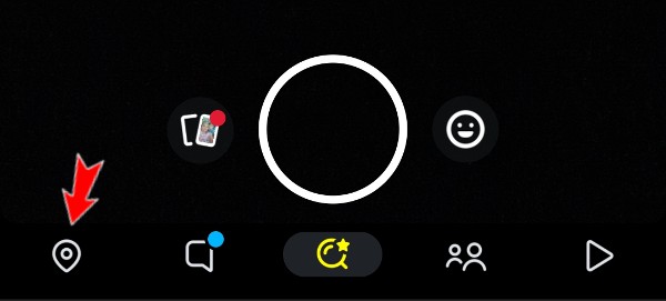 Snap map icon on snapchat app